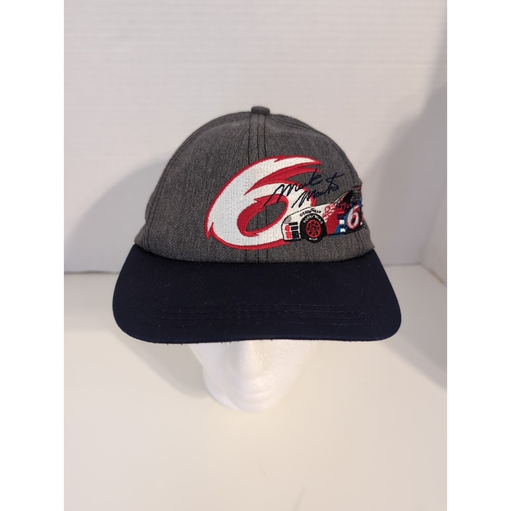 VINTAGE Nascar Hat Cap Snap Back Gray Blue Mark Martin Racing Youth Size 90s
